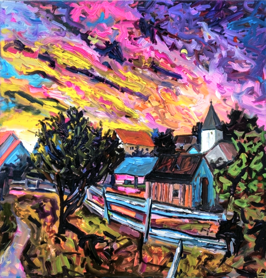 Gonterskirchen im Abendlicht